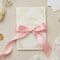 Wrapables Christmas Satin Ribbon for Holiday Gift Wrapping, Weddings, Ribbon Bow, Floral Bouquets, DIY Crafts, 1.5 Inch x 50 Yards (Set of 2), Champagne / Pink